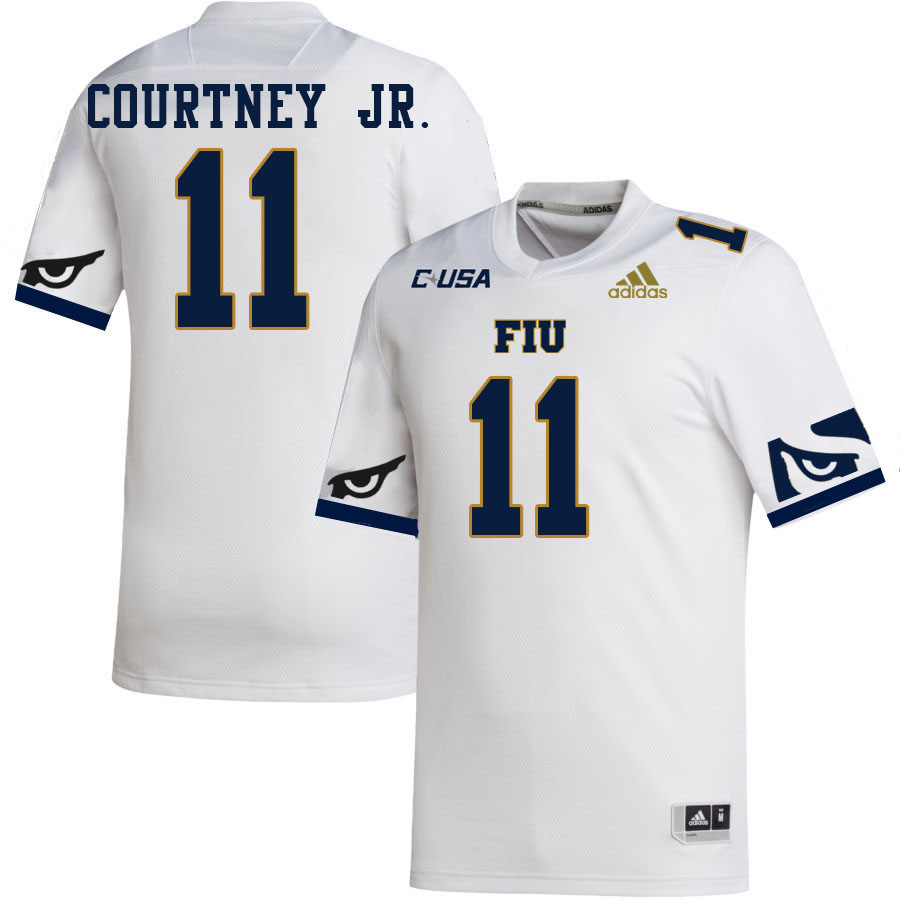#11 Percy Courtney Jr. FIU Jersey, Florida International University Panthers Football Jersey-White #11 Percy Courtney Jr. FIU Jersey, Florida International University Panthers Football Jersey-White